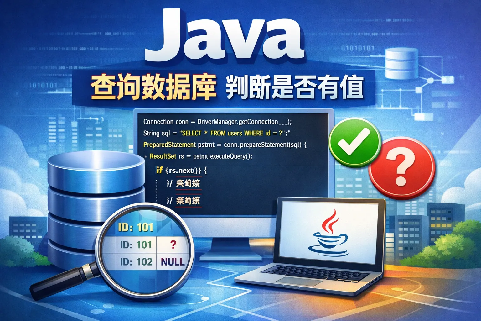 java查询数据库判断是否有值