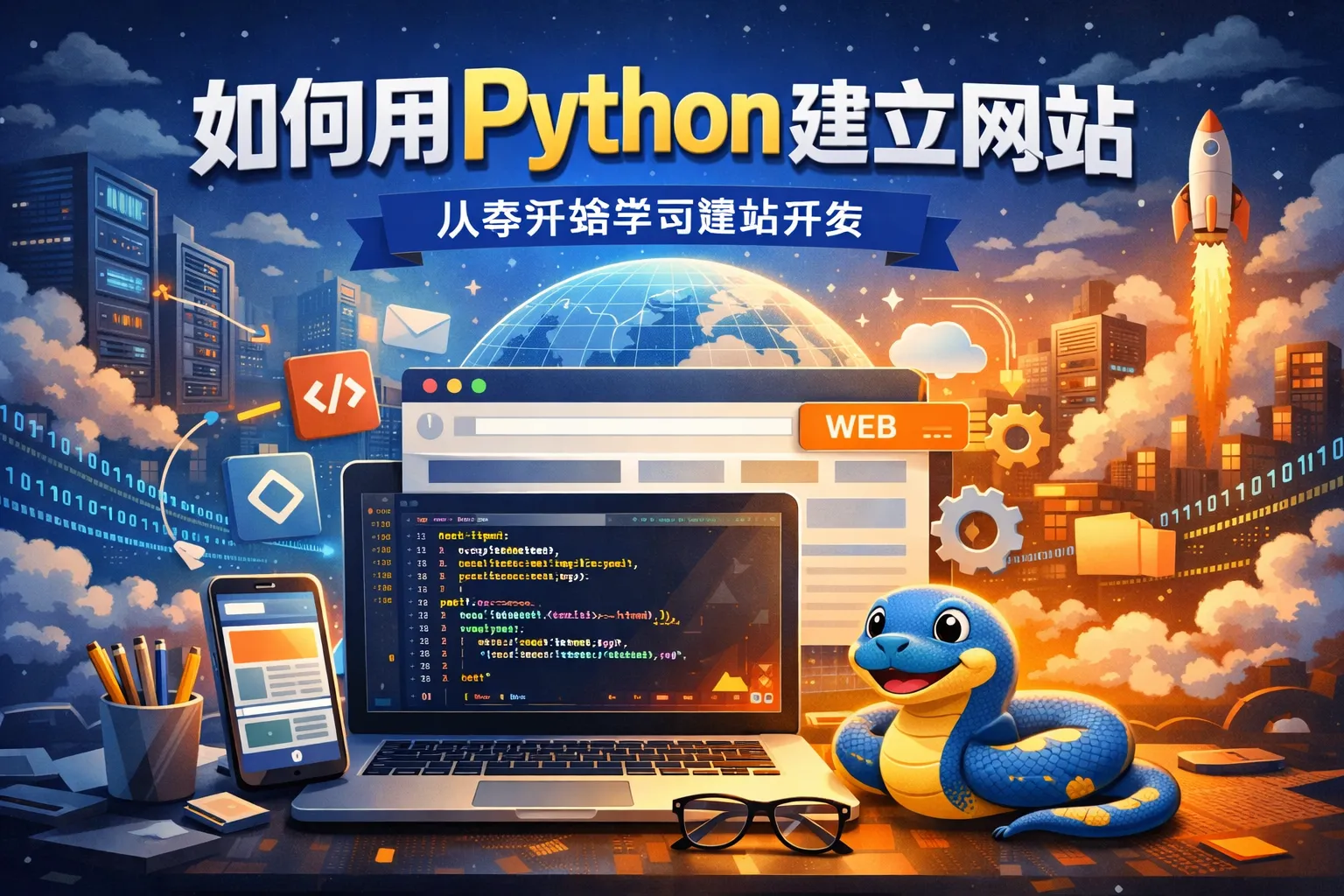 如何用python建立网站