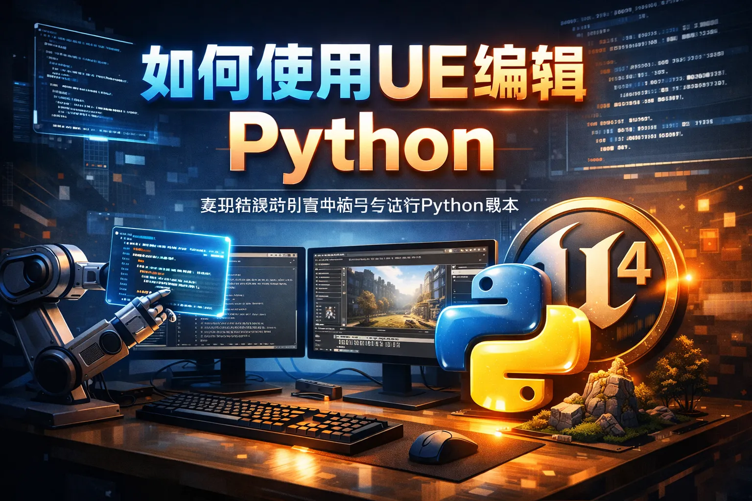 如何使用ue编辑python