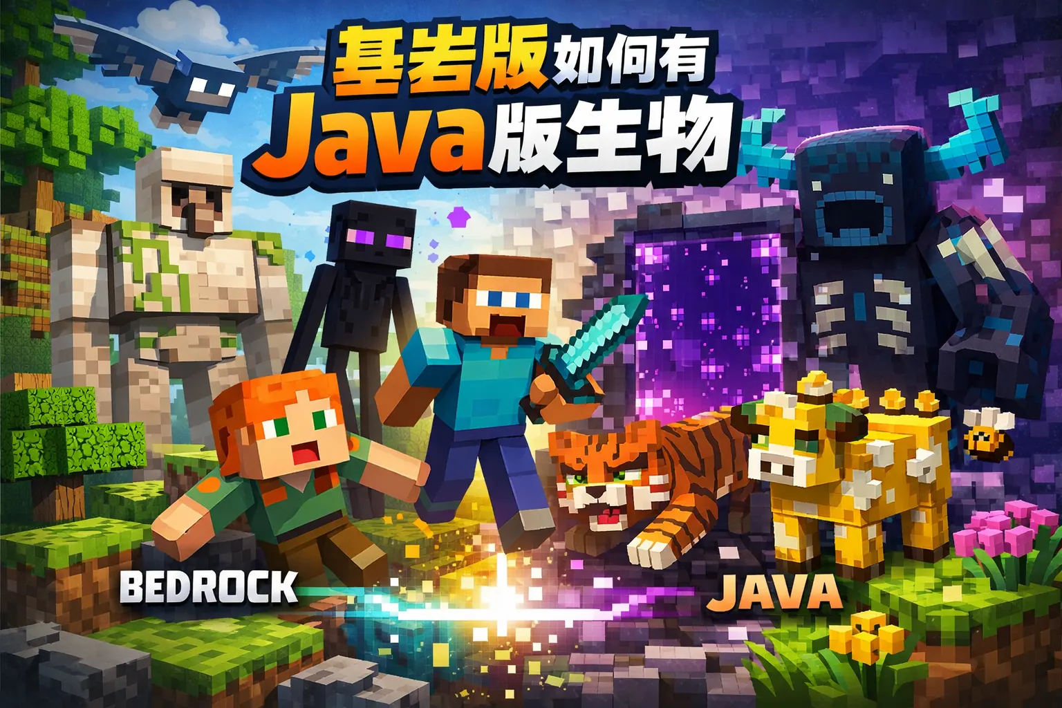 基岩版如何有java版生物