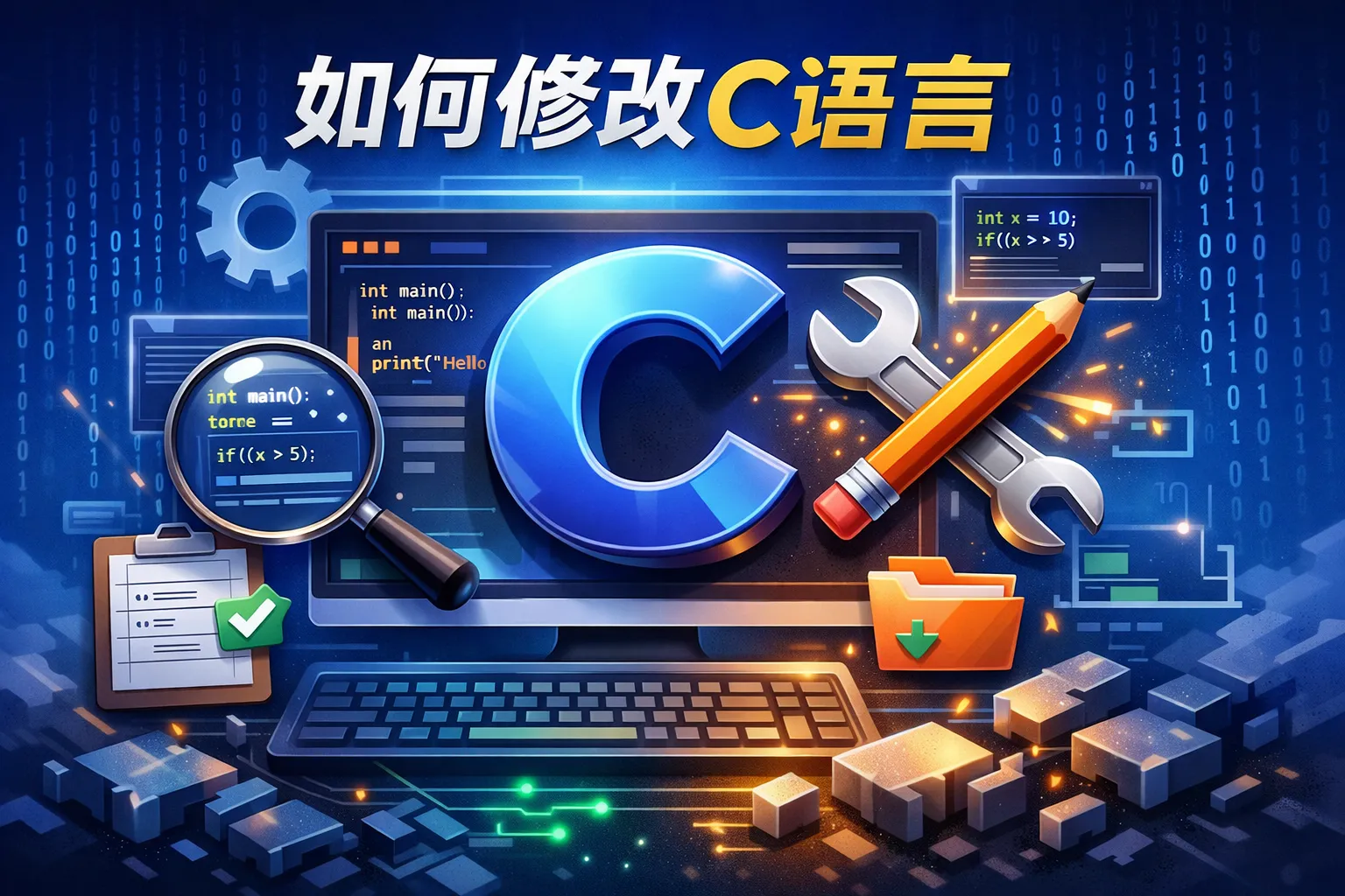 如何修改c的语言