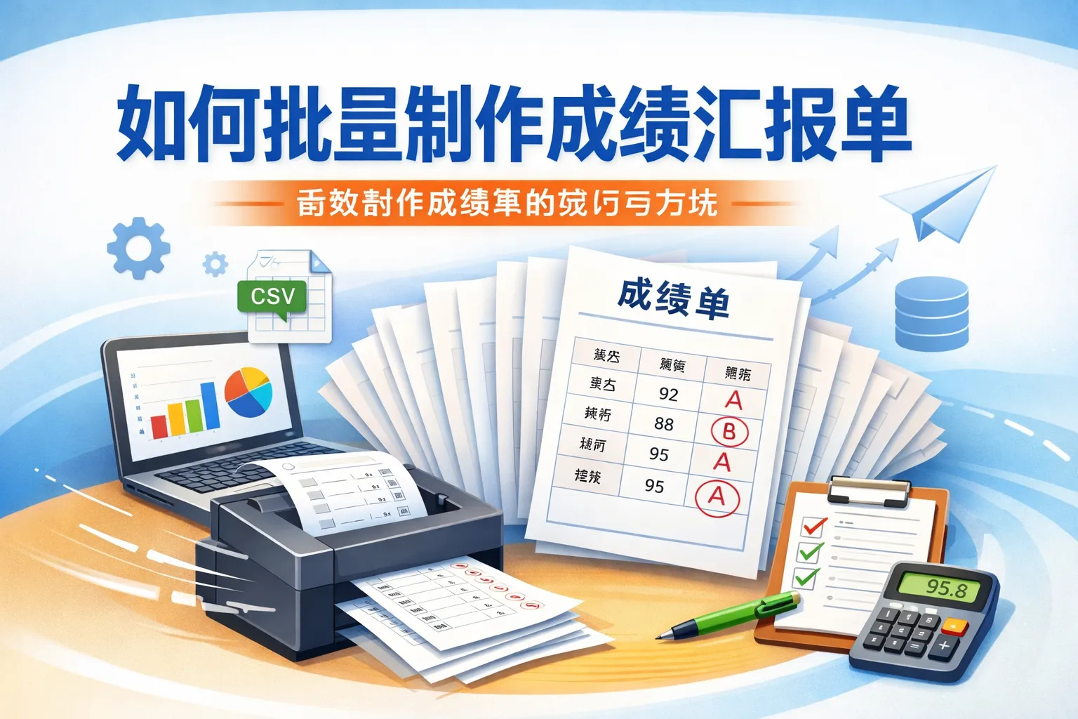 如何批量制作成绩汇报单