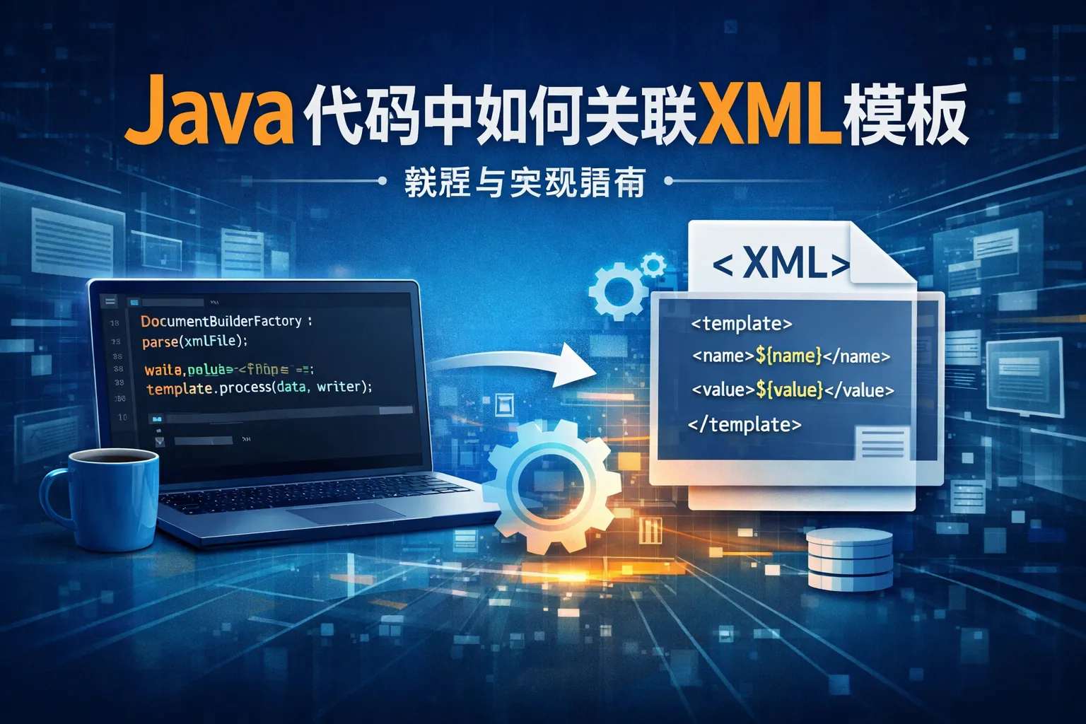 java代码中如何关联xml模板