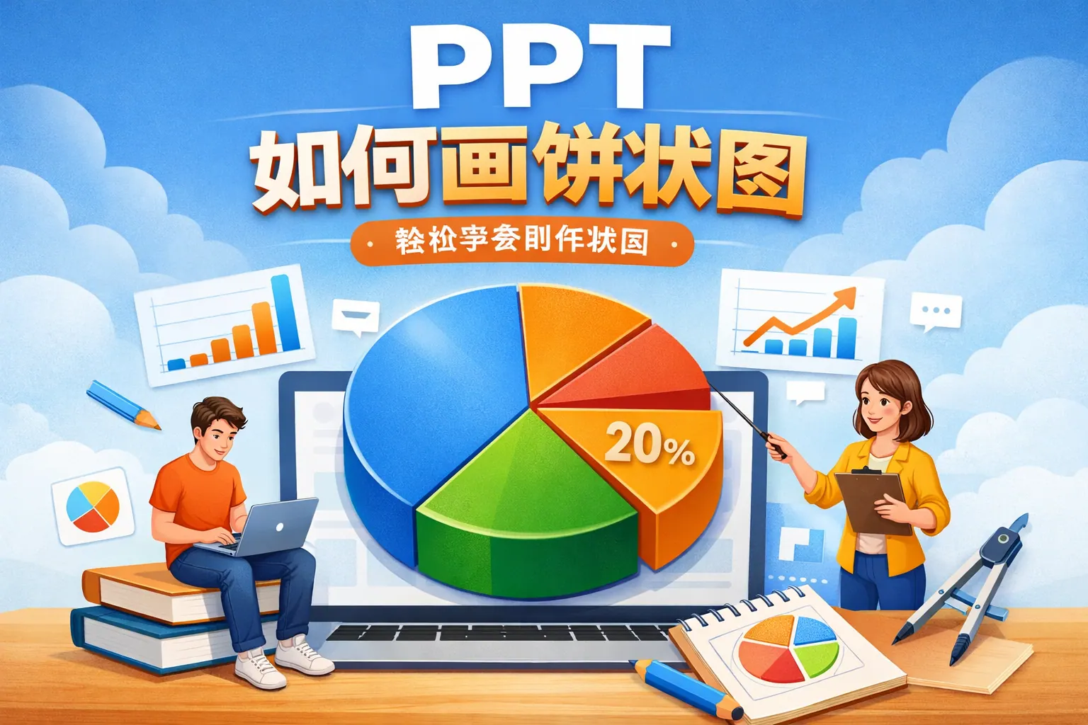 ppt如何画饼状图