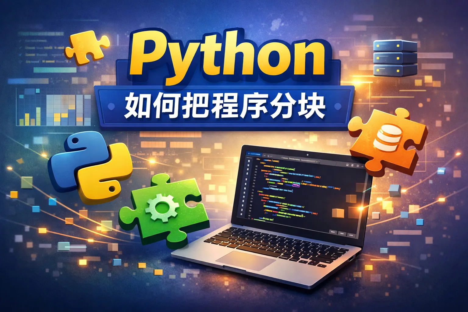 python如何把程序分块