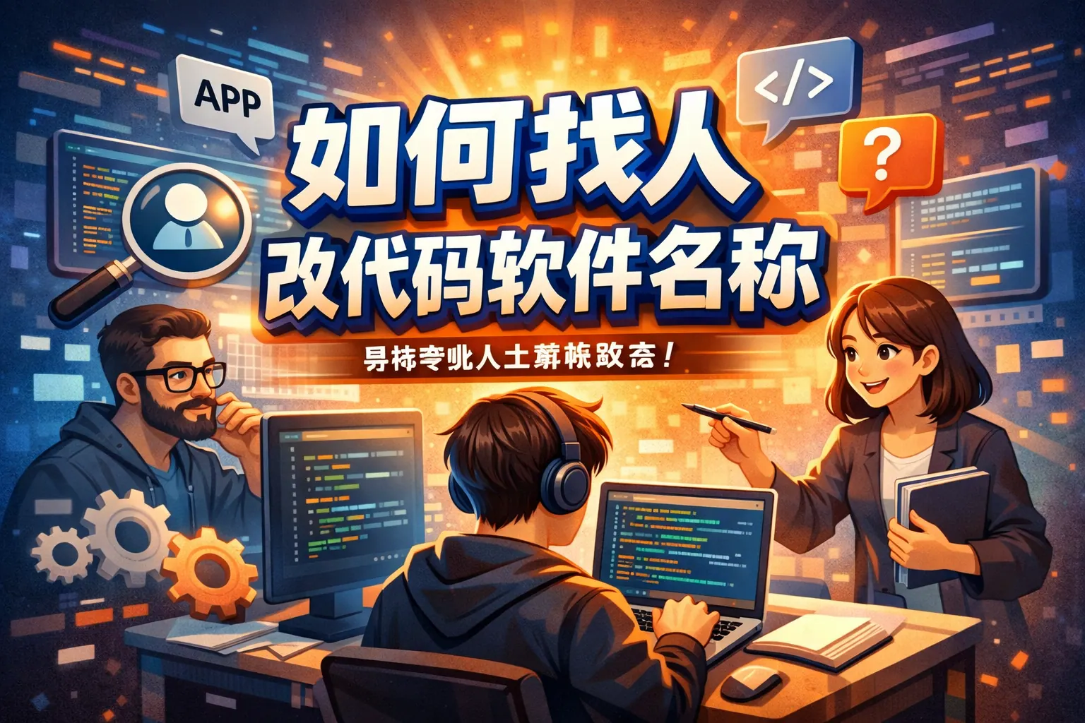 如何找人改代码软件名称