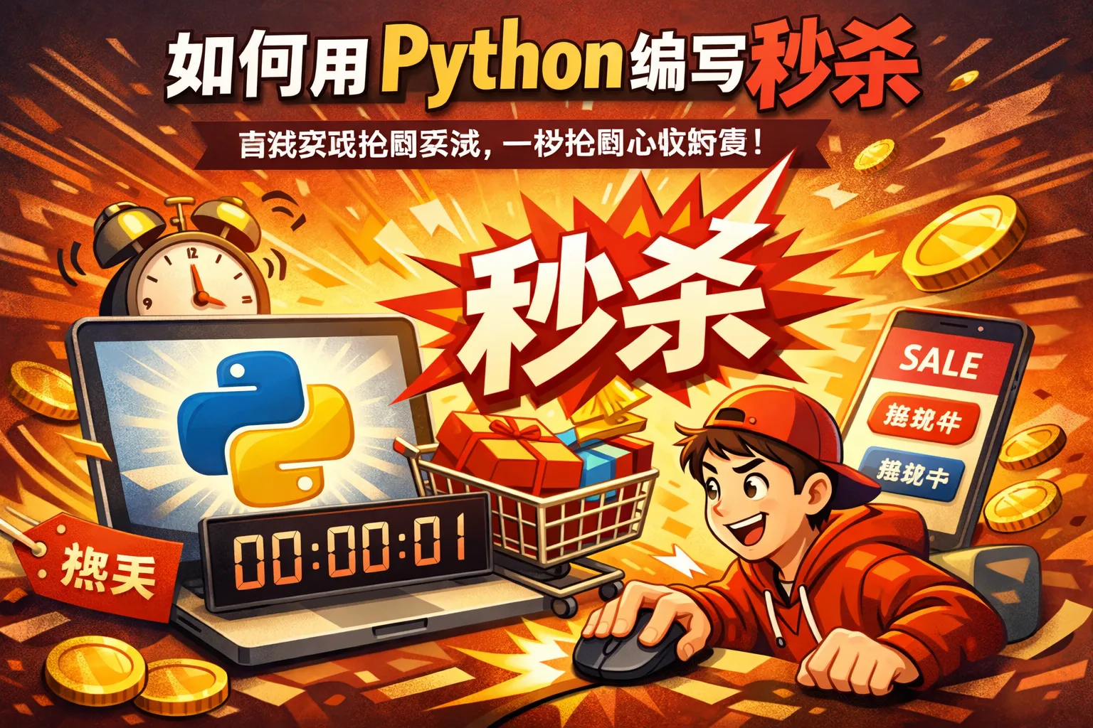 如何用python编写秒杀