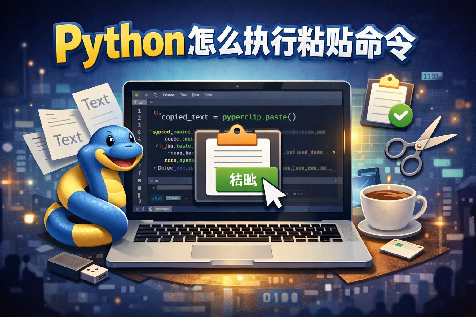 python怎么执行粘贴命令