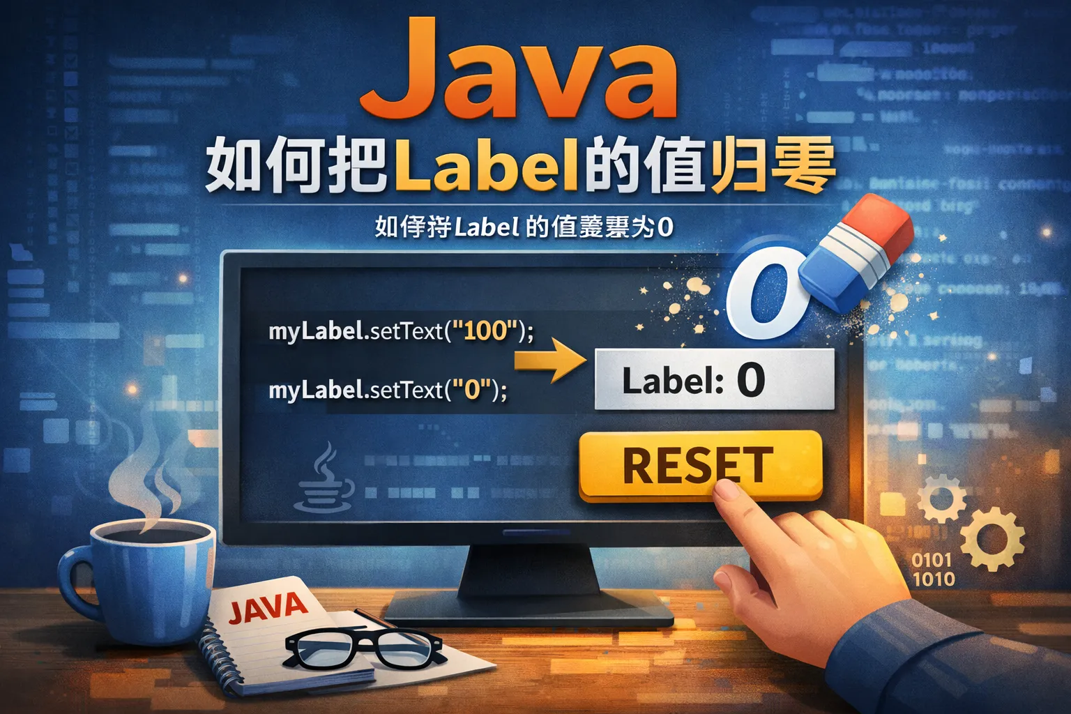 java如何把label的值归零