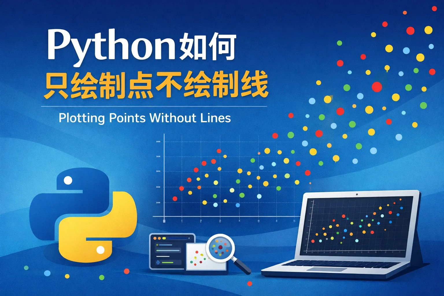 python如何只绘制点不绘制线