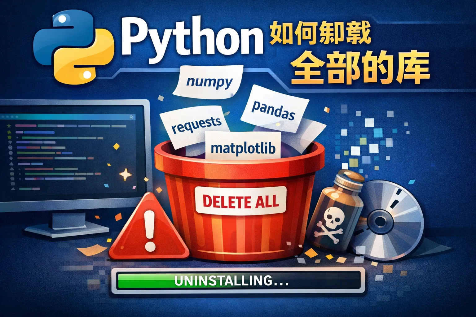 python如何卸载全部的库