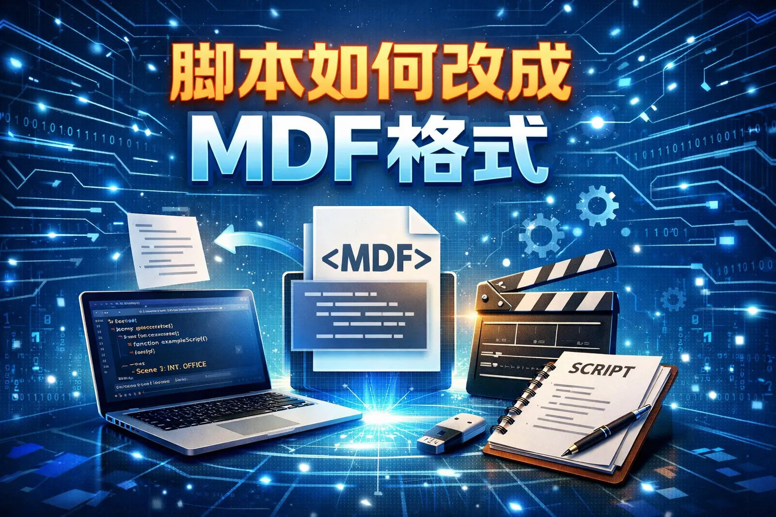 脚本如何改成mdf格式