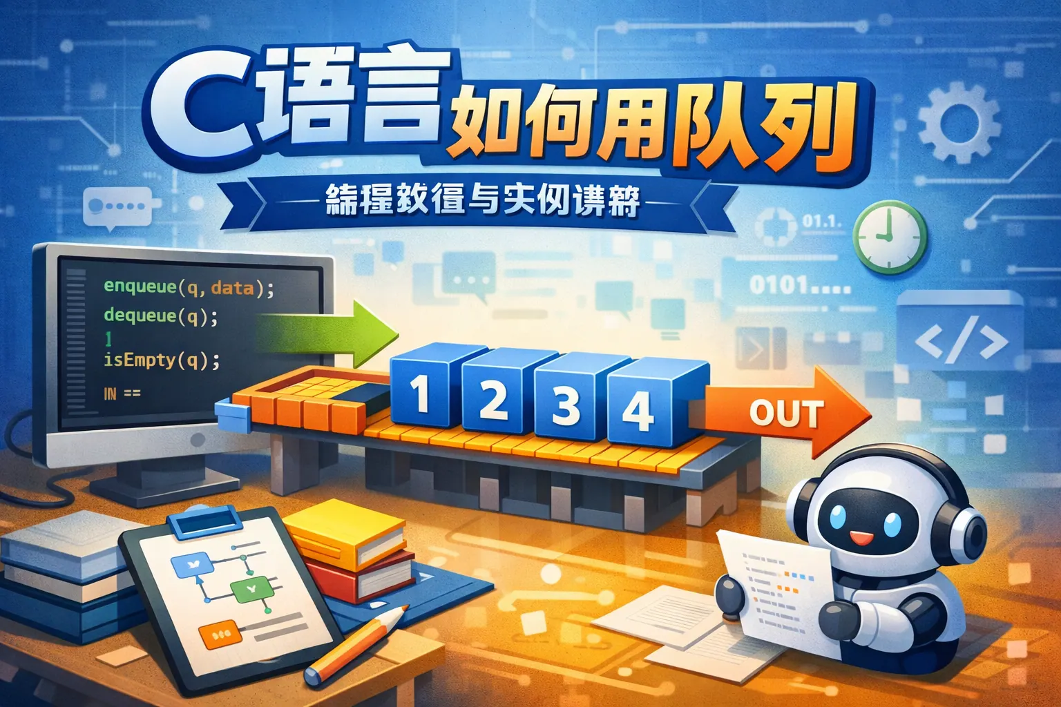 c语言如何用队列