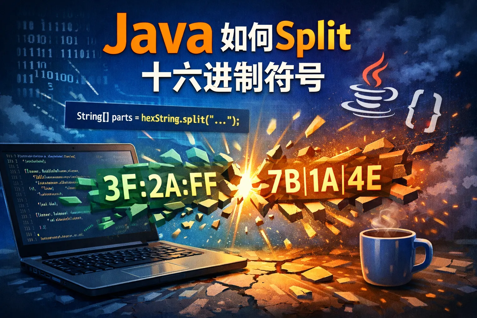 java如何split十六进制符号