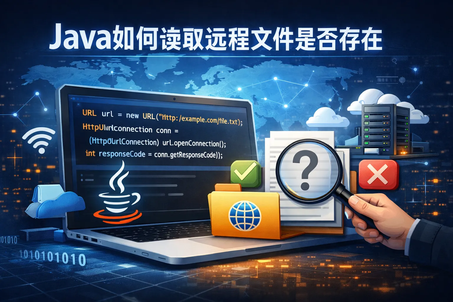 java如何读取远程文件是否存在
