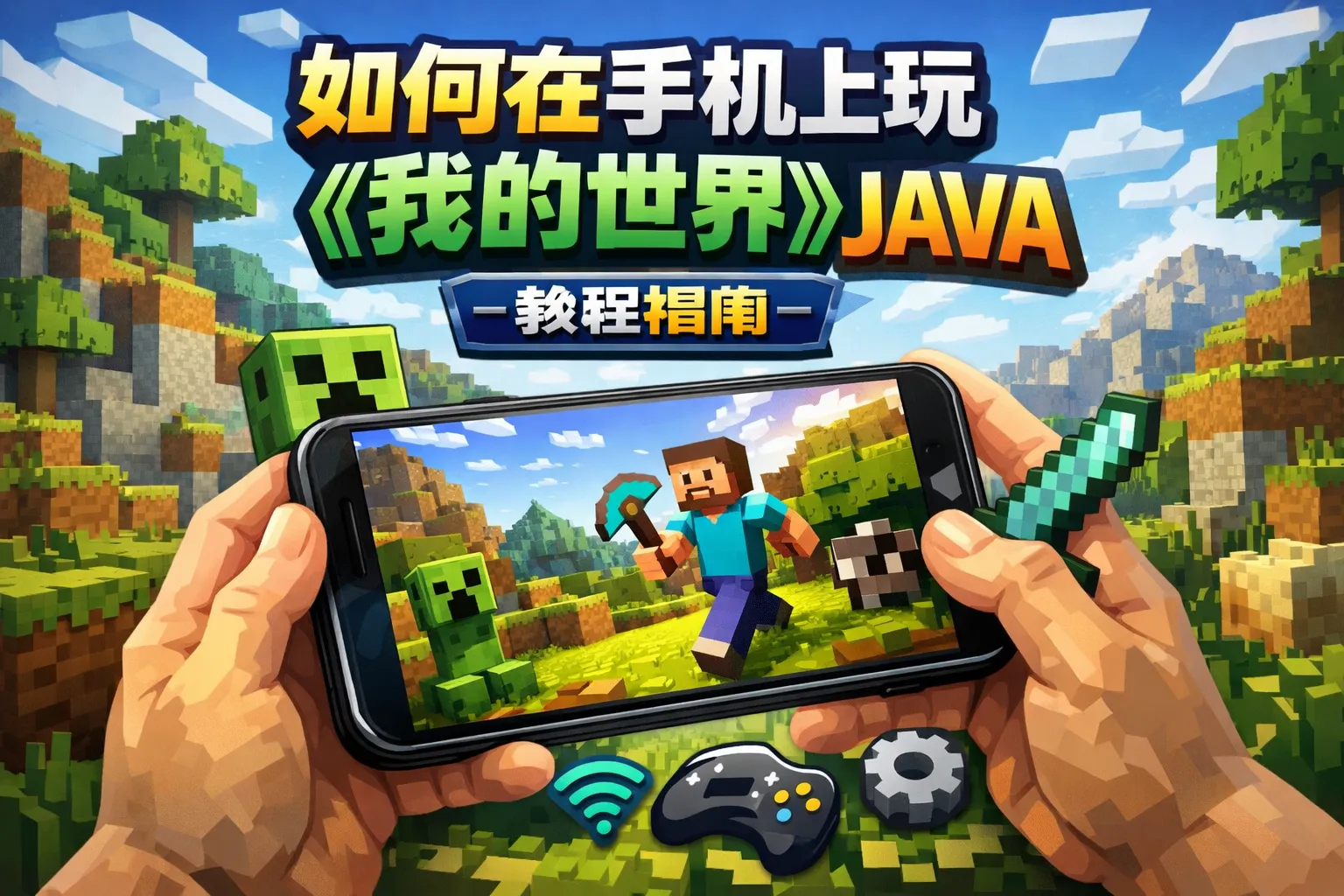 如何在手机上玩我世界java