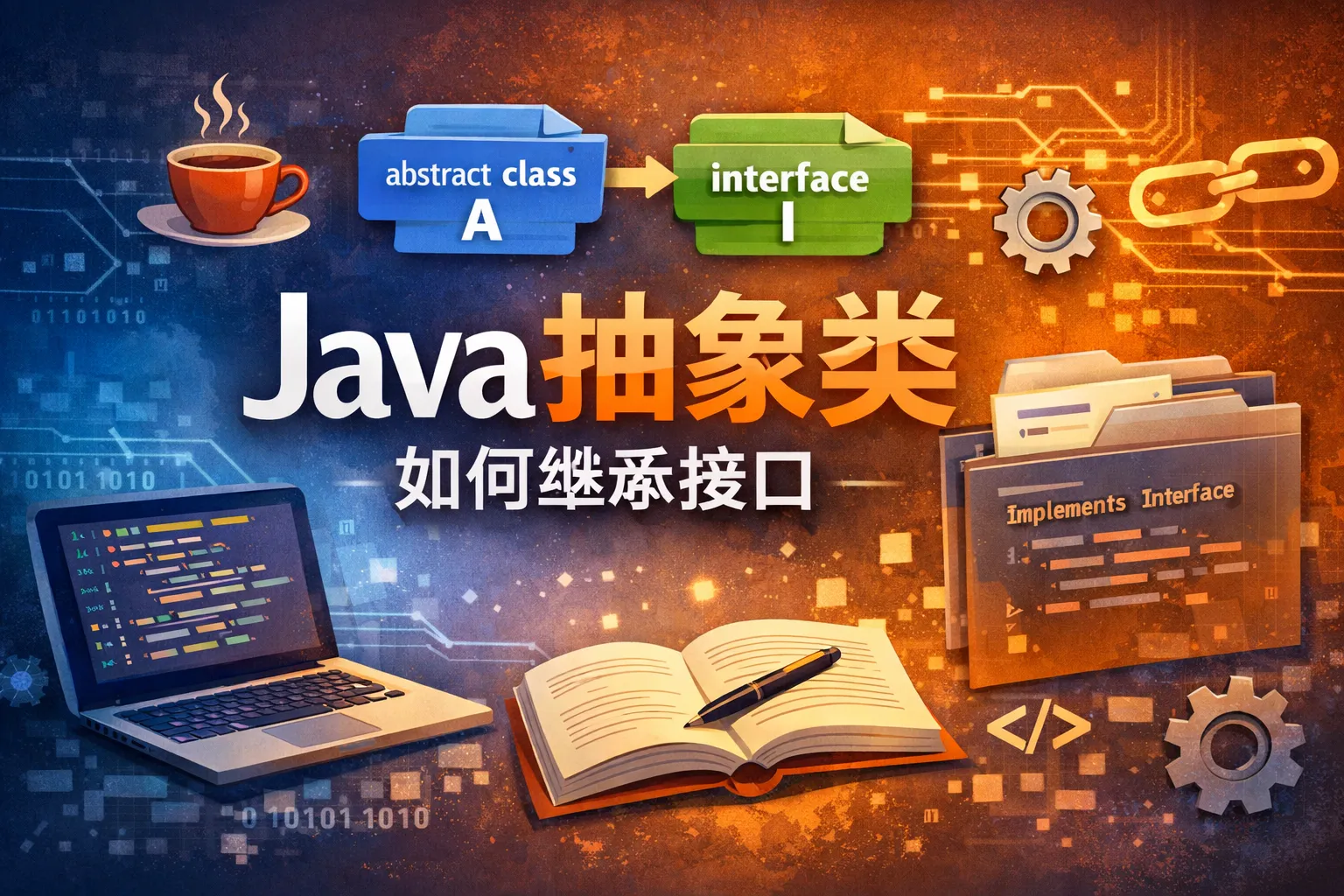 java抽象类如何继承接口