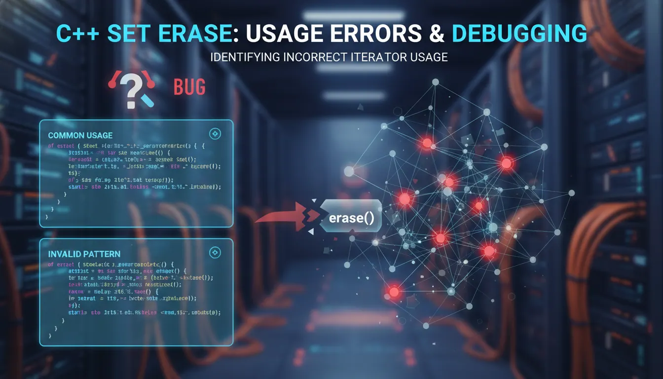 C++ 删除 set 元素时 erase 用法出错如何定位：常见写法和失效规则总结