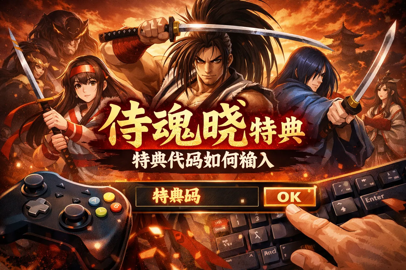 侍魂晓特典代码如何输入