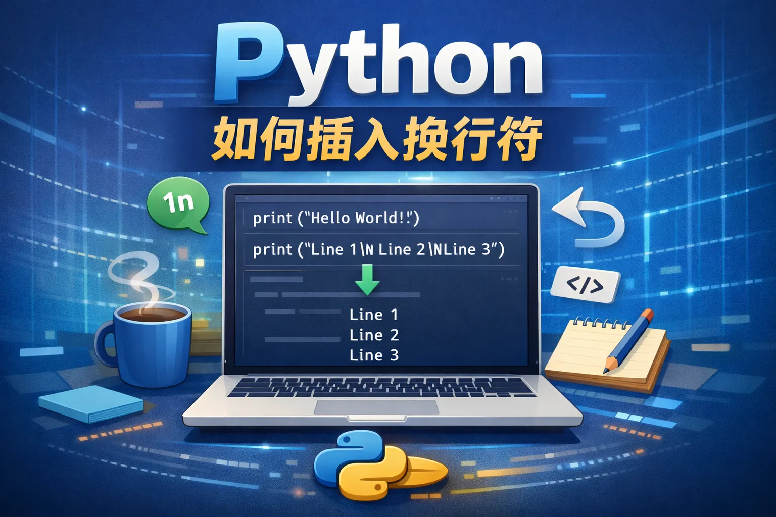 python如何插入换行符