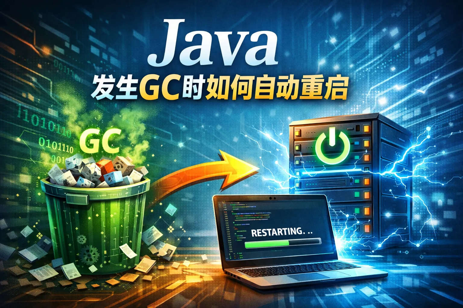 java发生gc时如何自动重启