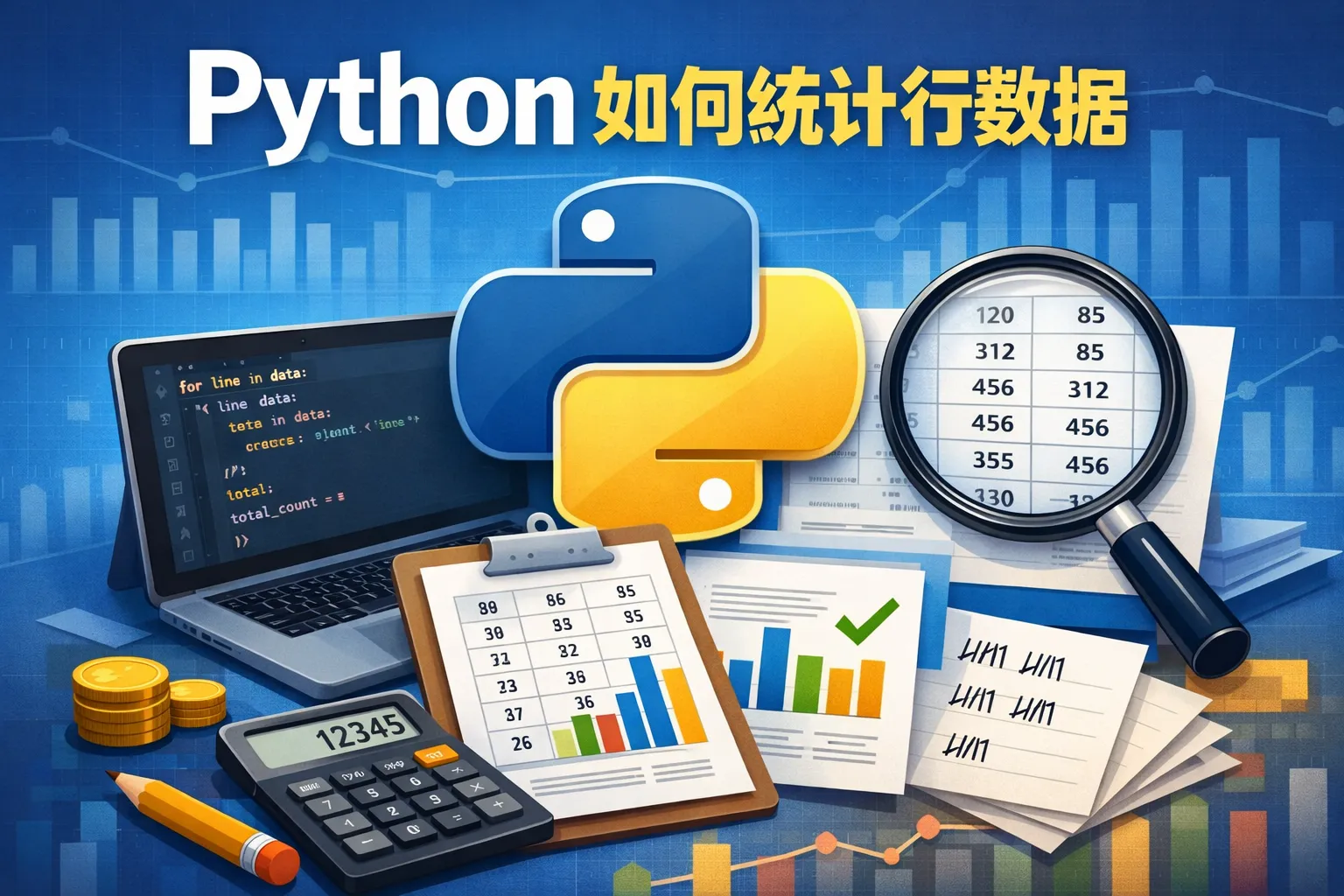 python如何统计行数据