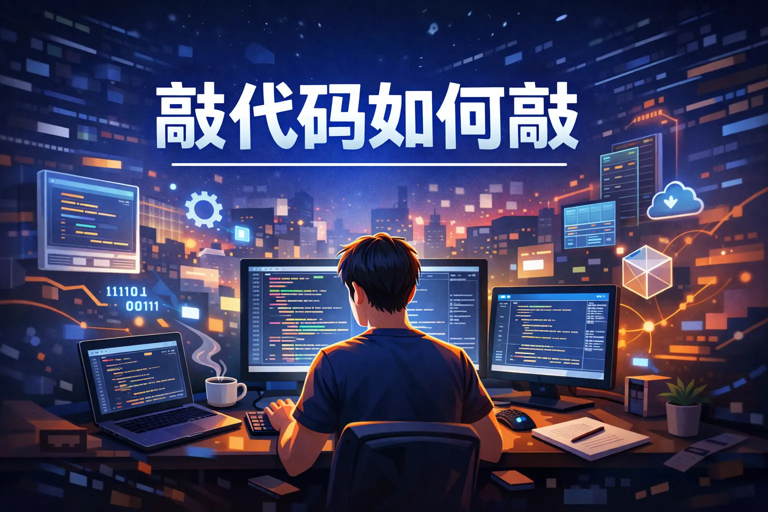 敲代码如何敲为下方横线