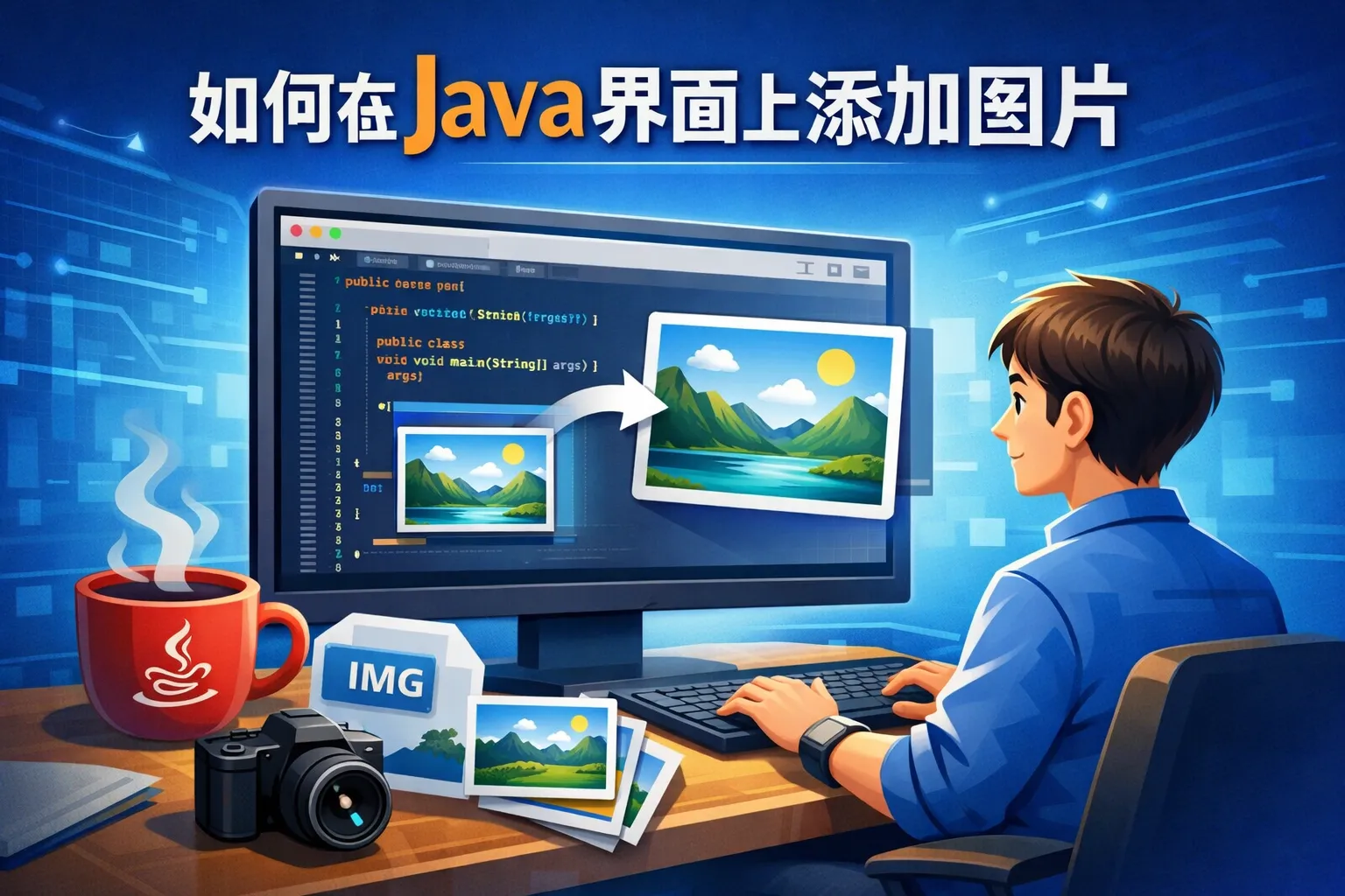 如何在java界面上添加图片