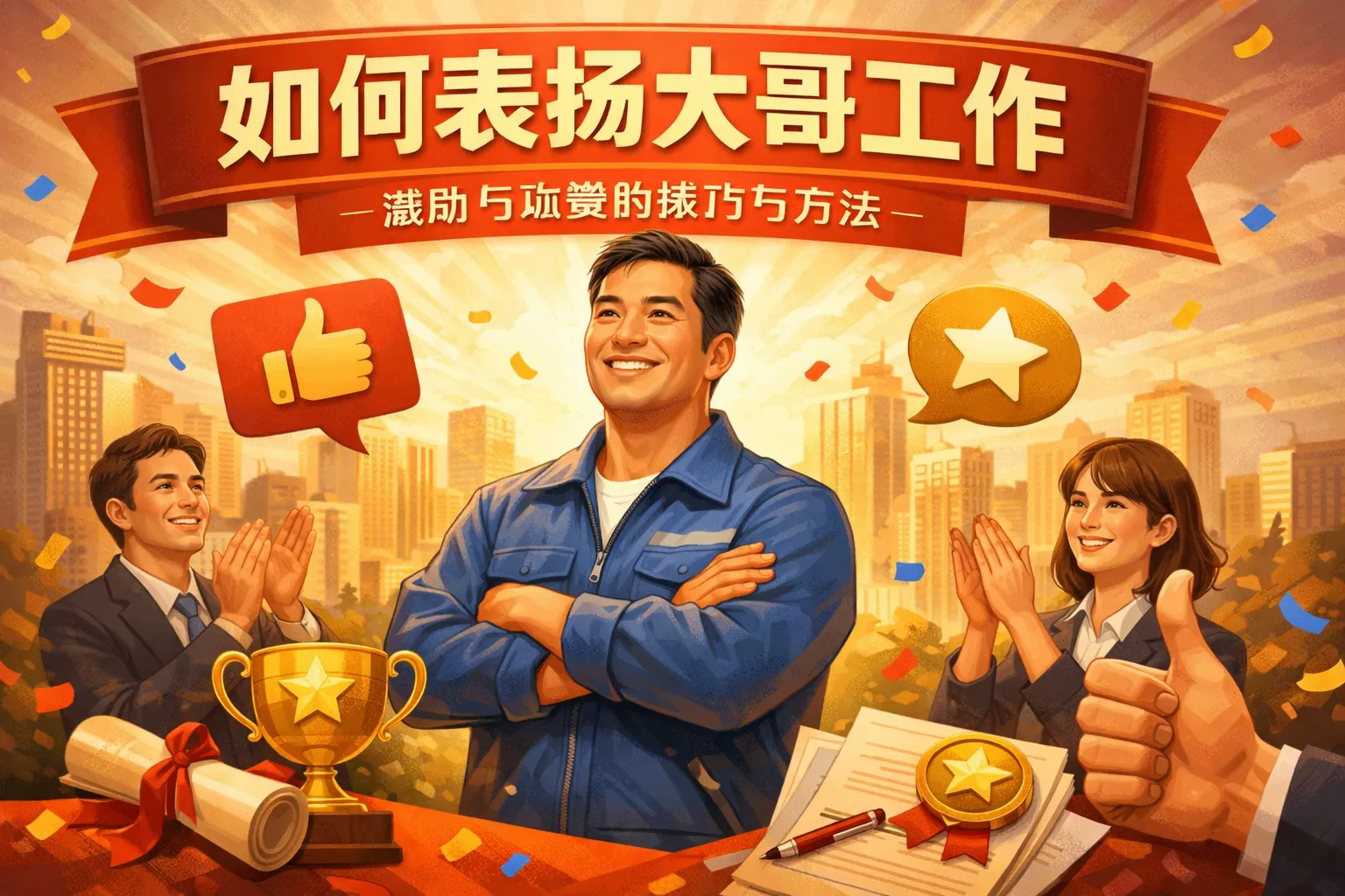 如何表扬大哥工作