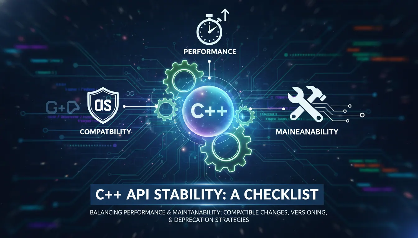 C++ API 稳定性怎么兼顾性能和维护:兼容变更、版本管理和弃用策略的质量检查清单