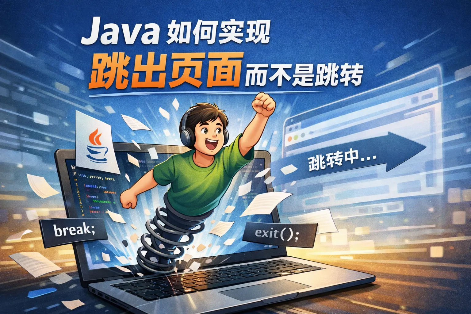 java如何实现跳出页面而不是跳转