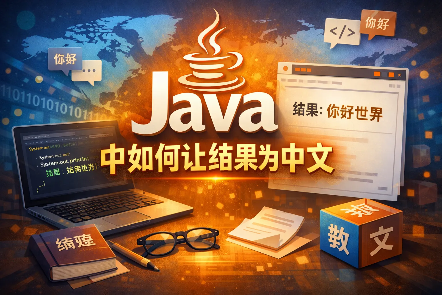 java中如何让结果为中文