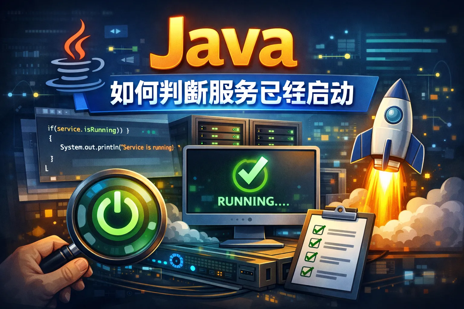 java如何判断服务已经启动