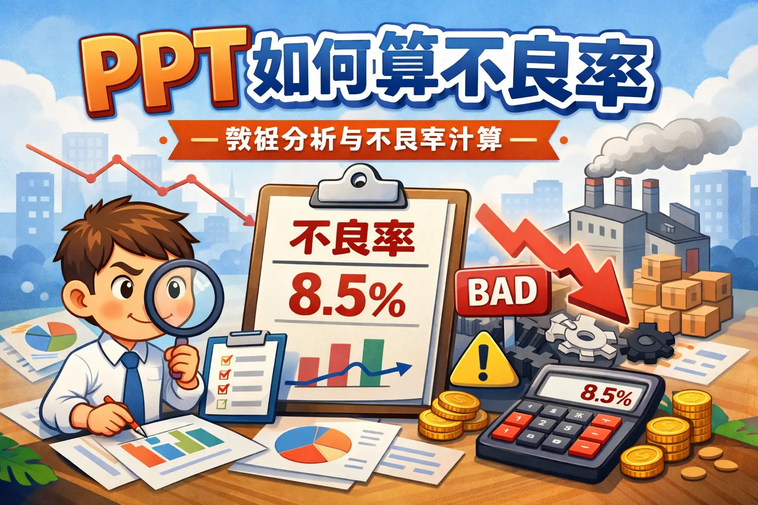 ppt如何算不良率