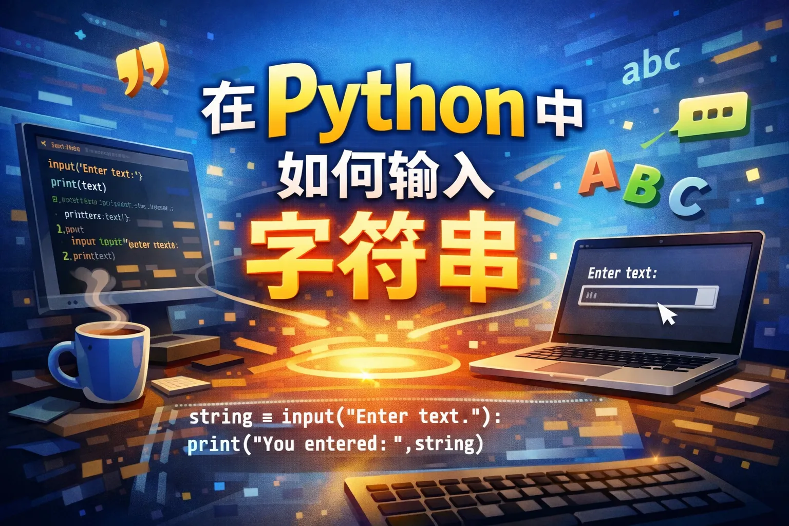 在python中如何输入字符串