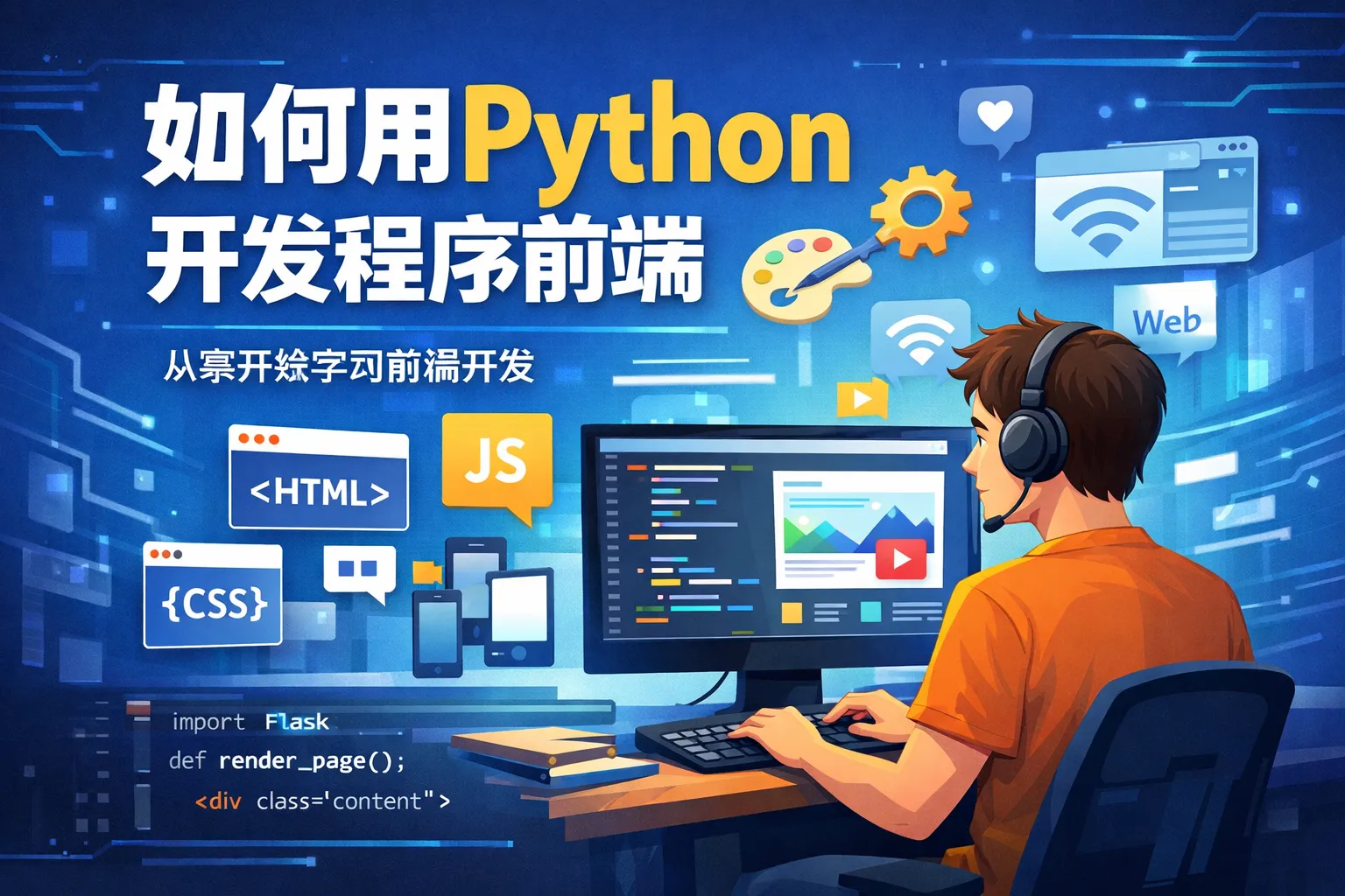 如何用python开发程序前端