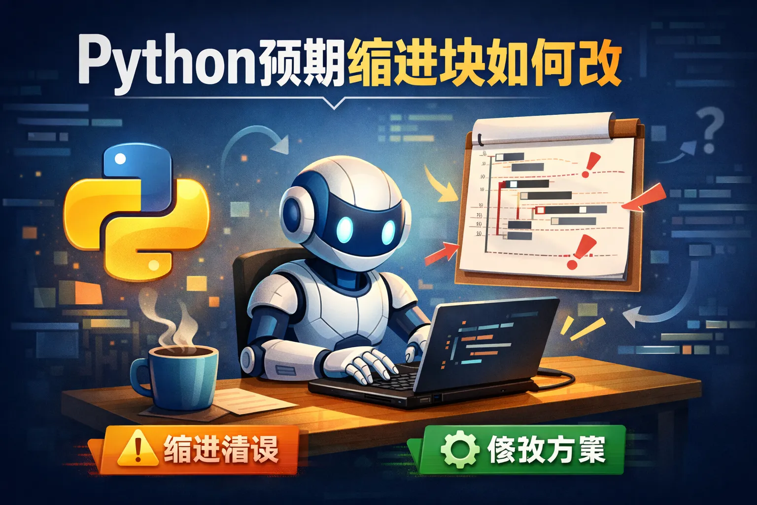 python预期缩进块如何改