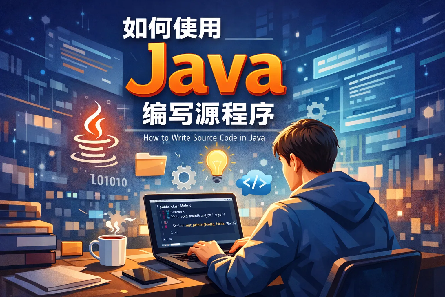 如何使用java编写源程序