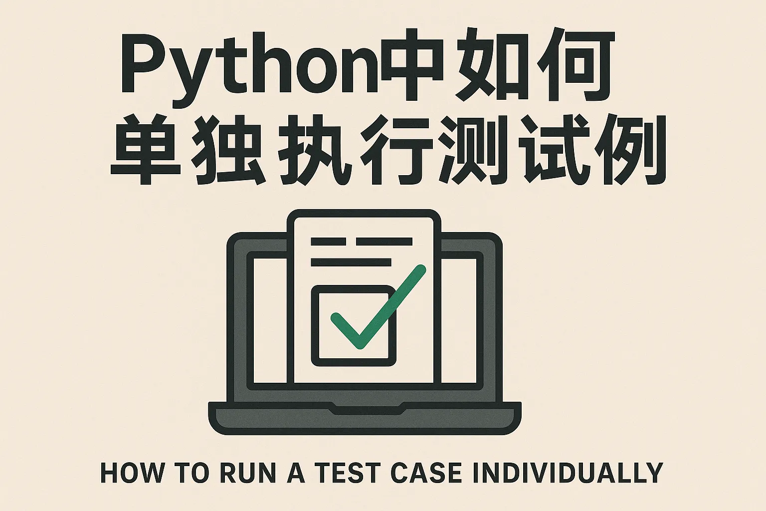 python中如何单独执行测试用例