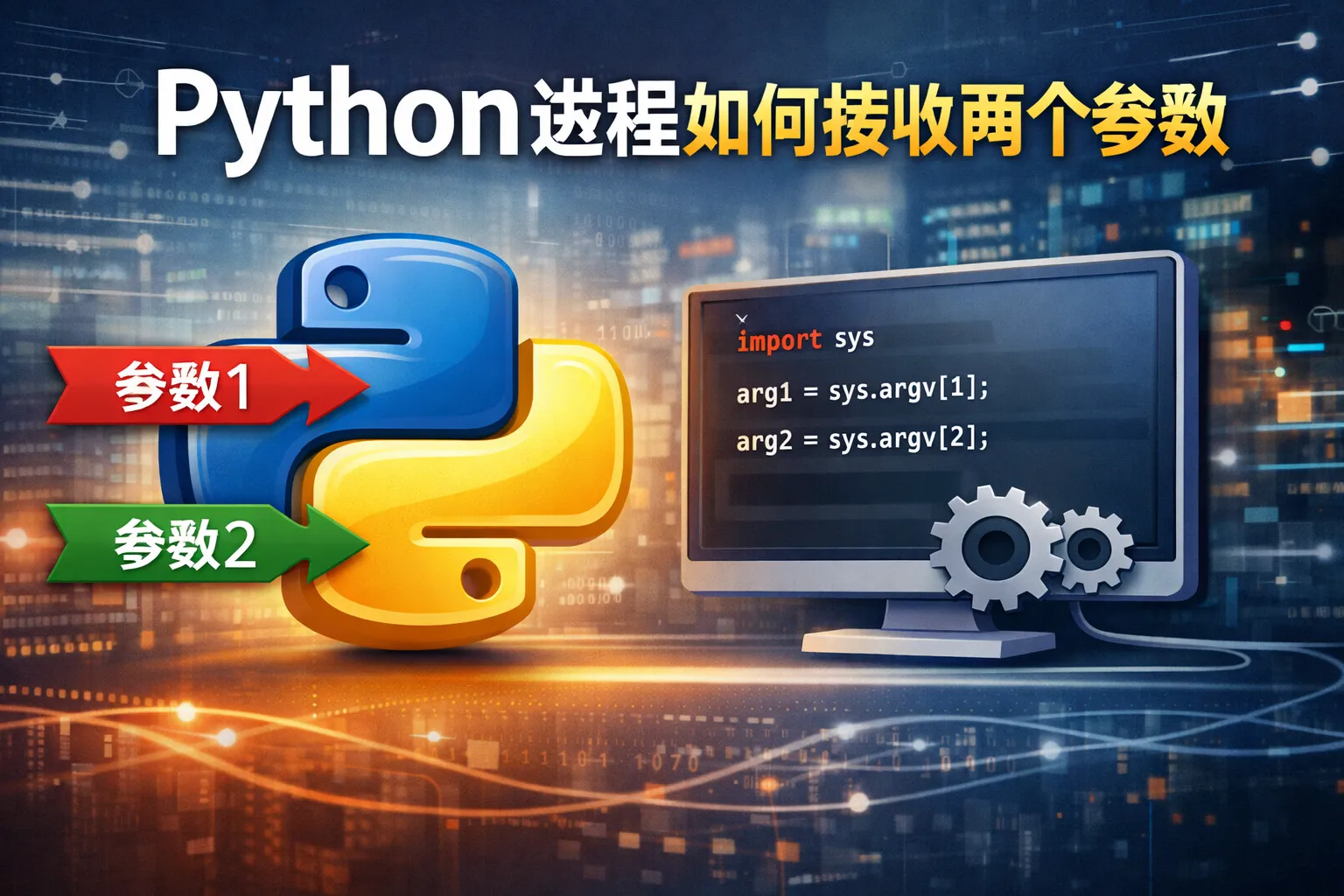 python进程如何接收两个参数