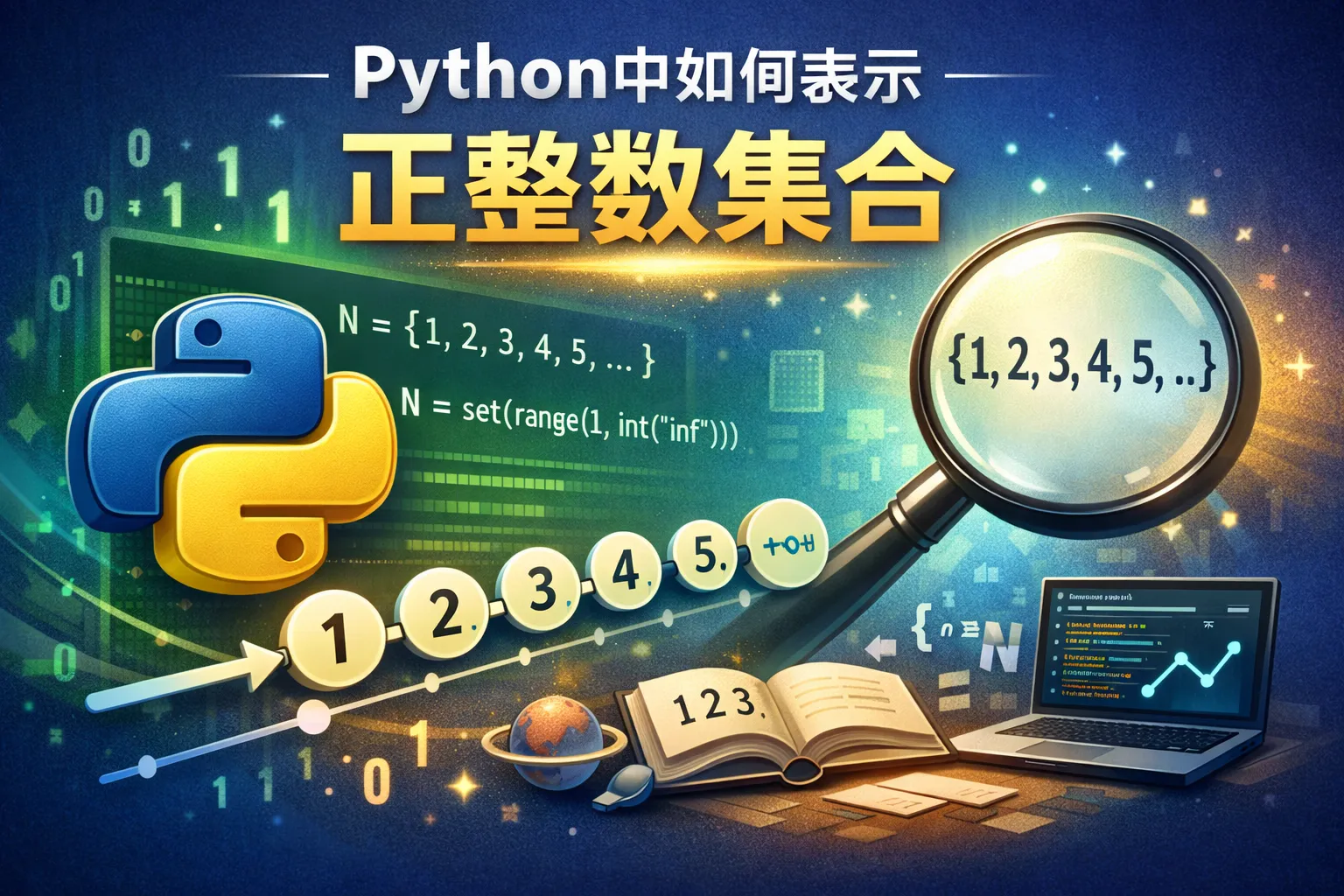 python中如何表示正整数集合