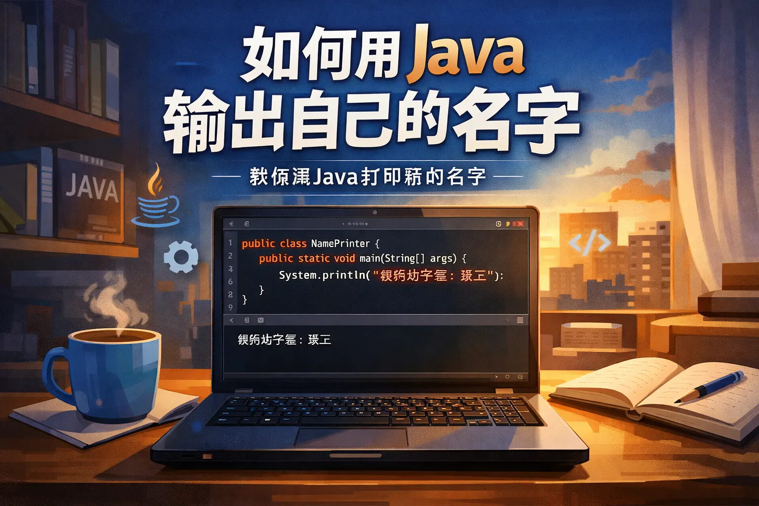 如何用java输出自己的名字