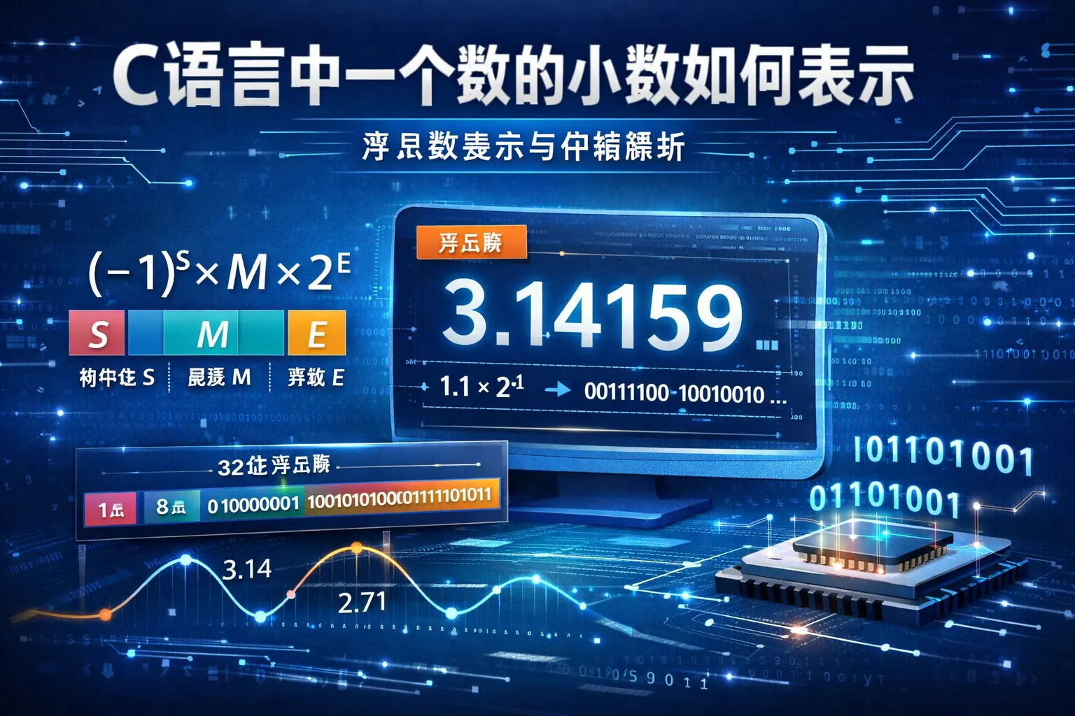 c语言中一个数的小数如何表示