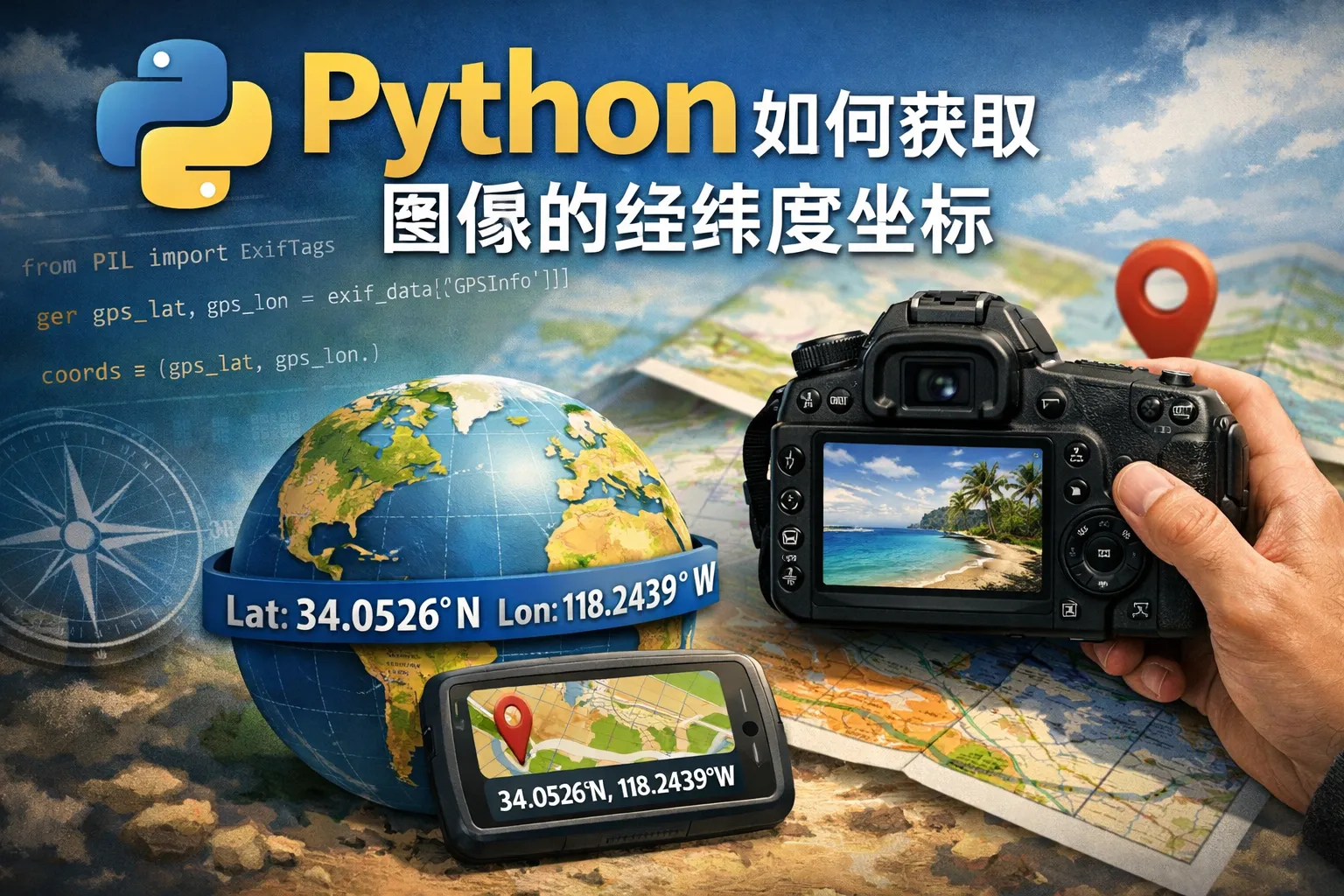 python如何获取图像的经纬度坐标