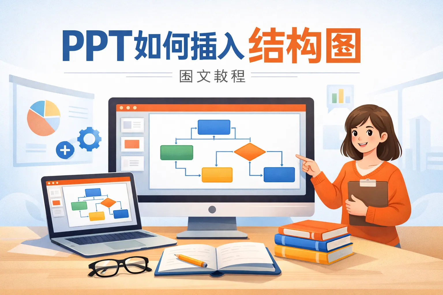 ppt如何插入结构图