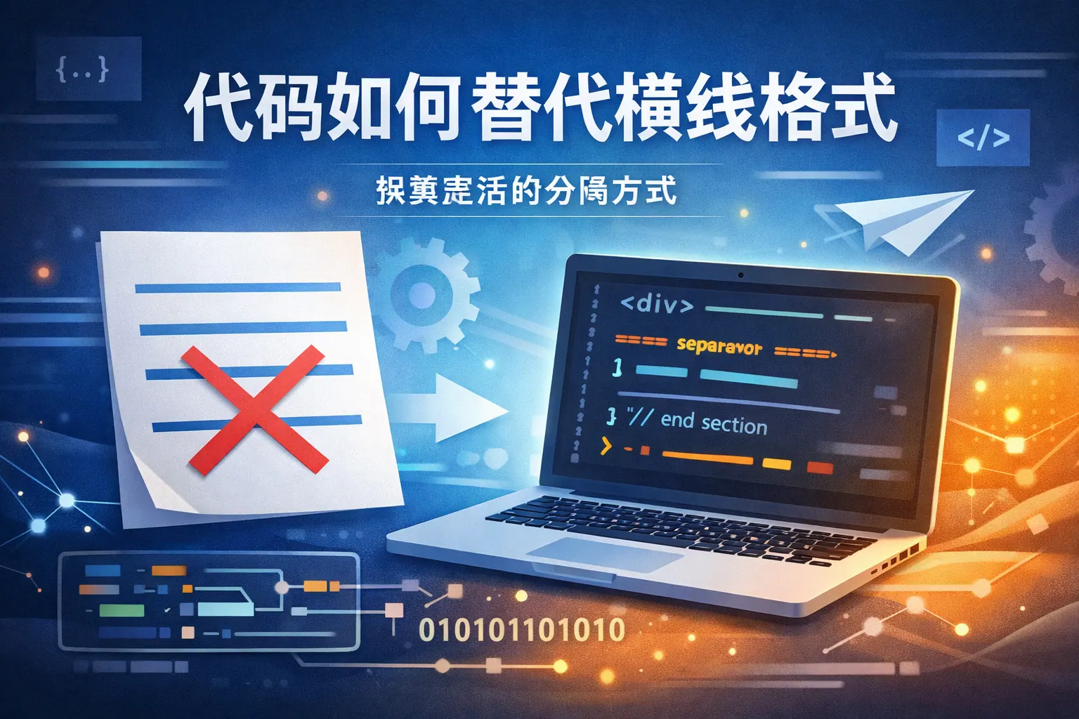 代码如何替代横线格式