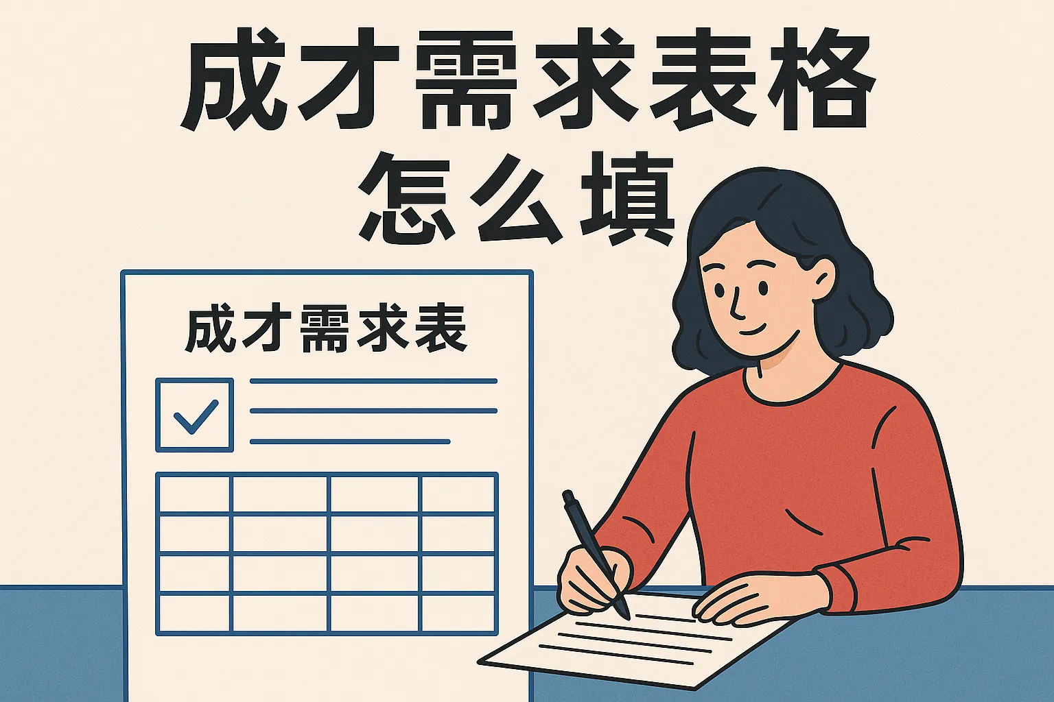 成才需求表格怎么填图片