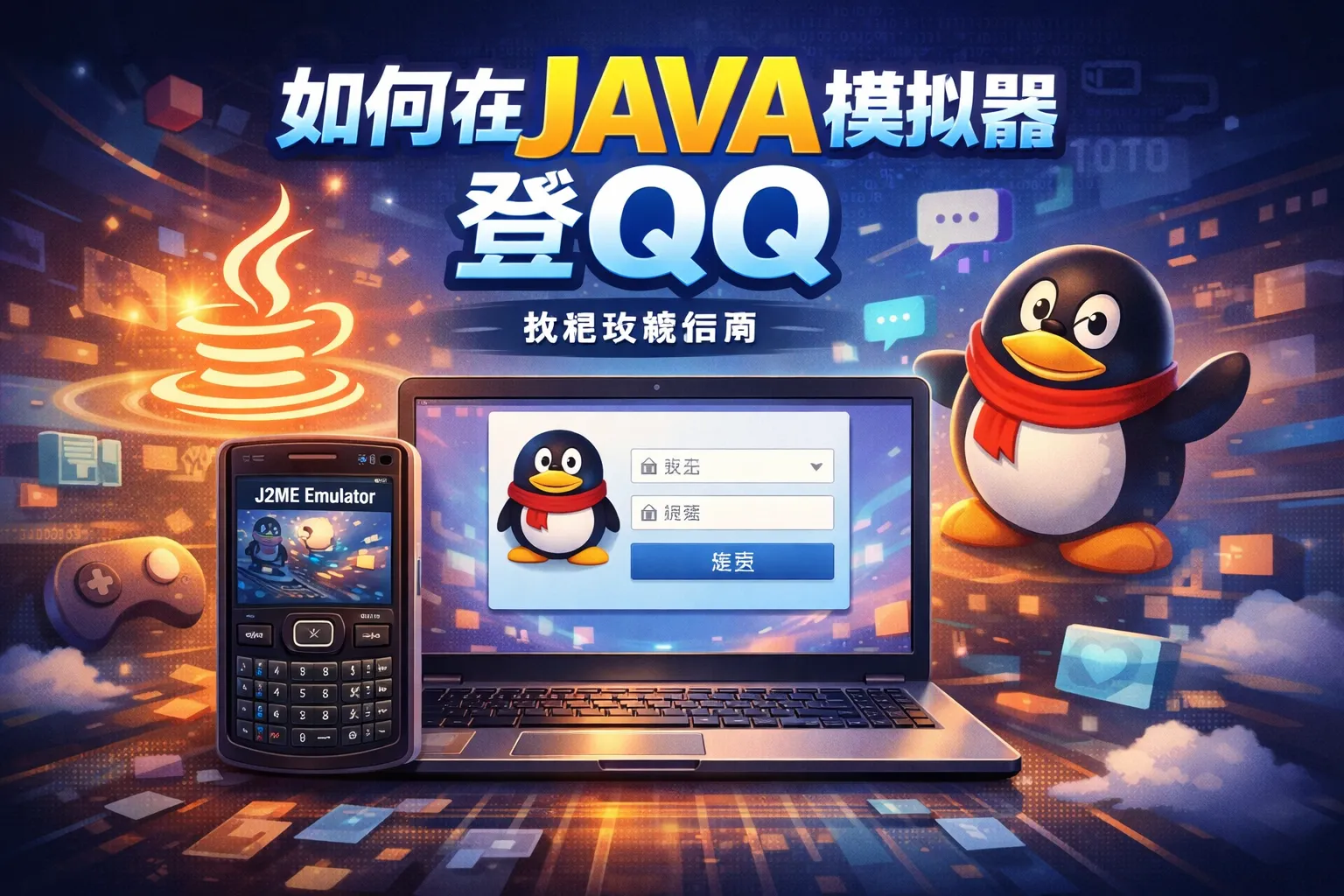 如何在JAVA模拟器登QQ