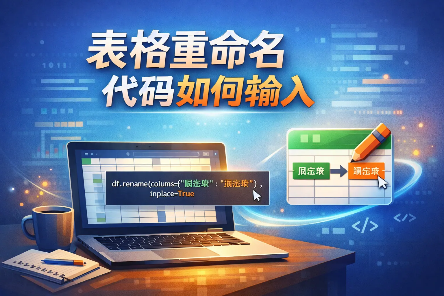 表格重命名代码如何输入