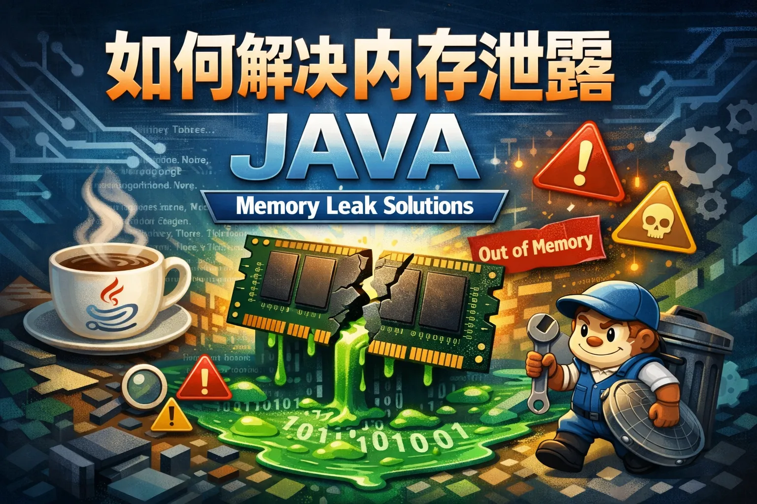 如何解决内存泄露 java